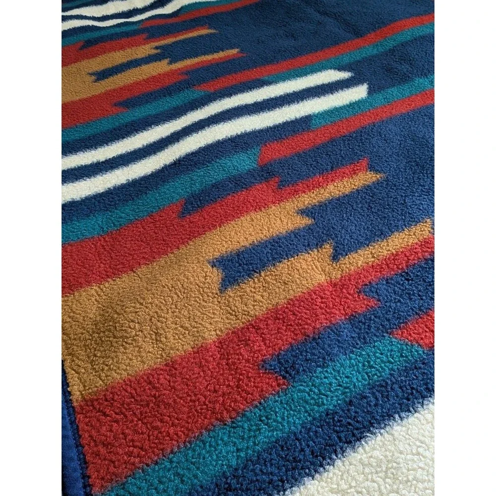 Vintage Biederlack Blanket Southwest Aztec Design